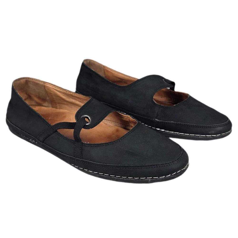 L’AMOUR DES PIEDS WOMEN’S “DENISSE” LEATHER MARY JANE SHOES – BLACK – SIZE 9M